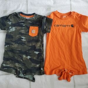 Carhartt Camo and Orange Baby Romper Set 18 Months